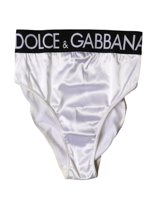 White Logo Brief High Waist Panty Underwear