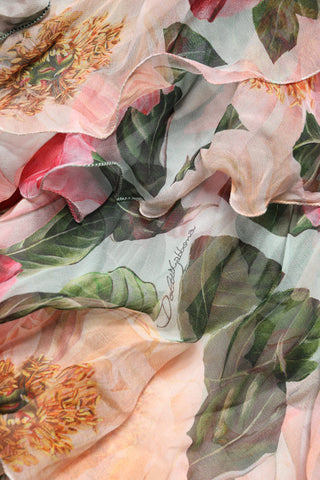 Multicolor Floral Silk Layered Maxi Dress