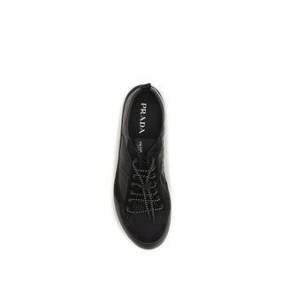 Black Fabric Athletic Sneakers