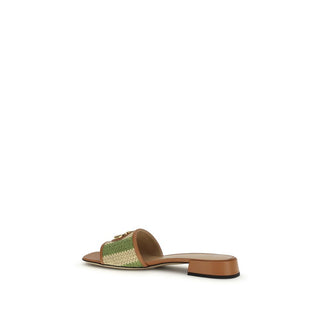 Multicolor Viscose Flat Sandals
