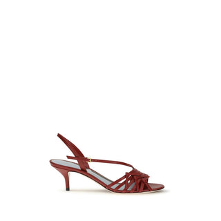 Mehrfarbige Ziegenleder-Strap-On-Sandalen