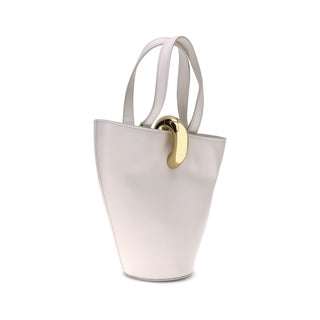 Bolso Backet Bos Taurus de piel de becerro beige