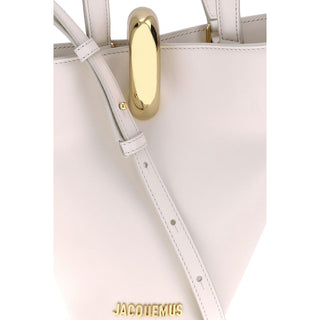 Bolso Backet Bos Taurus de piel de becerro beige