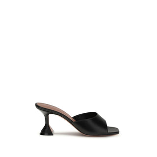 Sandalias de tacón stiletto de piel de becerro negra Bos Taurus