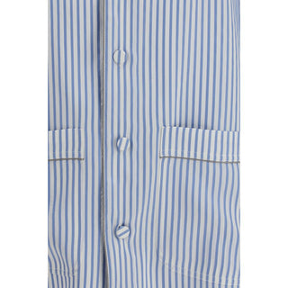 Pijama superior de seda multicolor