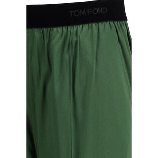 Pantalones casuales bicolor de seda