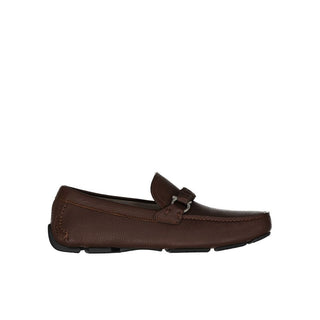 Braune Slipper aus Kalbsleder