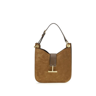 Schultertasche aus braunem Kalbsleder vom Bos Taurus