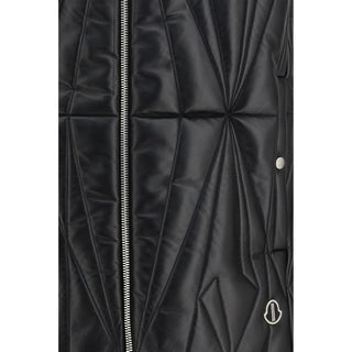 Schwarze Lammfellweste Ovis Aries Aries ärmellose Jacke