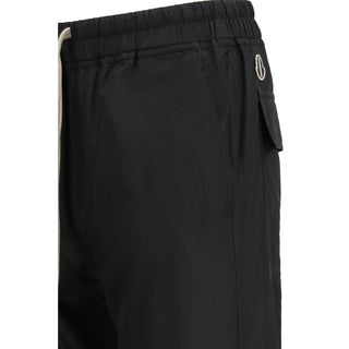Pantalones casuales de poliéster negro
