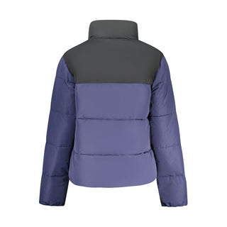 Blaue Polyester-Damenjacke
