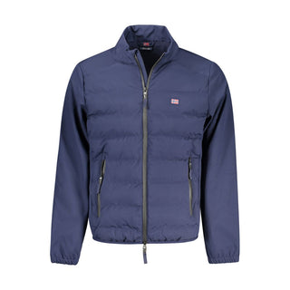 Blaue Polyester-Herrenjacke