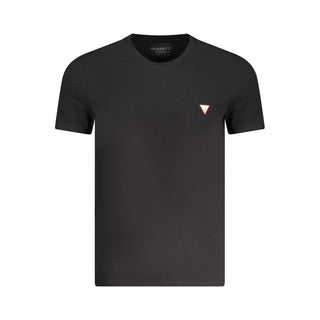 Schwarzes Herren-T-Shirt aus Baumwolle