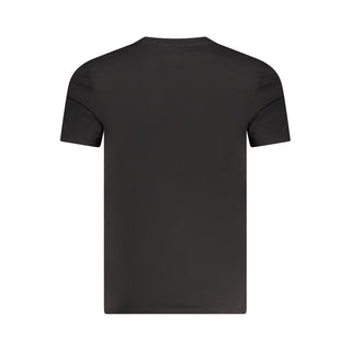 Schwarzes Herren-T-Shirt aus Baumwolle