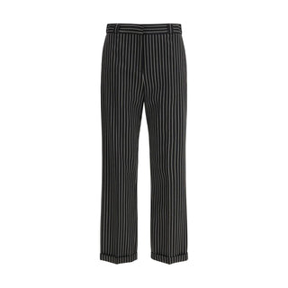 Schwarze Freizeithose aus Wolle