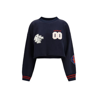 Blaues Baumwoll-Sweatshirt