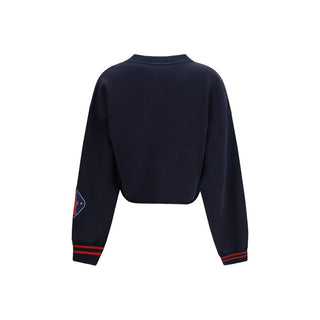 Blaues Baumwoll-Sweatshirt