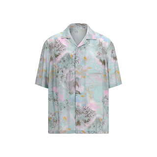 Camisa multicolor de viscosa con estampado