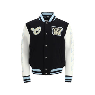 Schwarze Woll-Oves-Aries-Bomberjacke