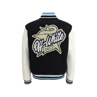 Schwarze Woll-Oves-Aries-Bomberjacke