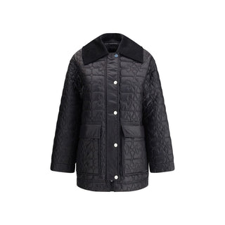 Grauer Nylon-Mantel