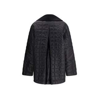 Grauer Nylon-Mantel