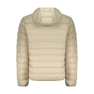 Beige Polyamid-Herrenjacke