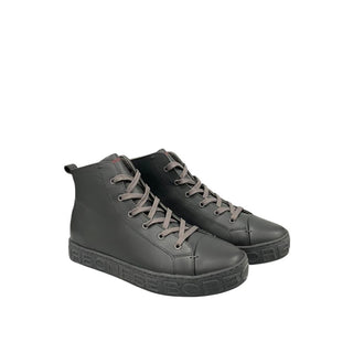 Grey Genuine Leather Men Sneaker