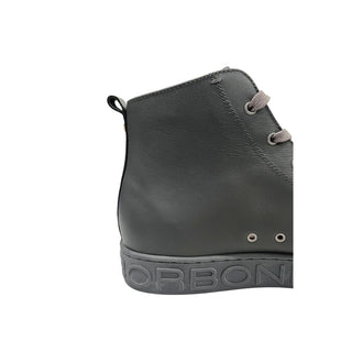 Grey Genuine Leather Men Sneaker