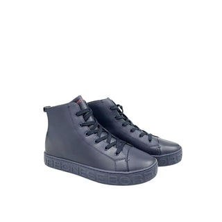 Zapatilla para hombre azul de cuero genuino  