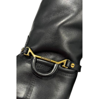 Black Leather Women Boot