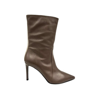 Brauner Damenstiefel aus Leder