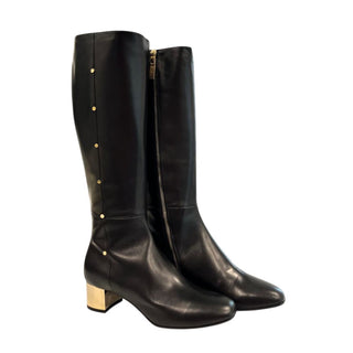 Bota para mujer negra de cuero  