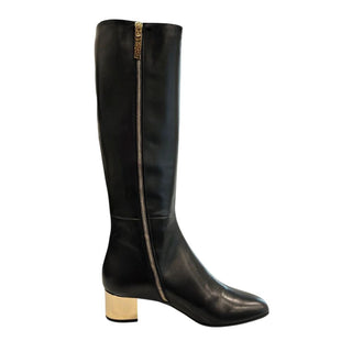Bota para mujer negra de cuero  