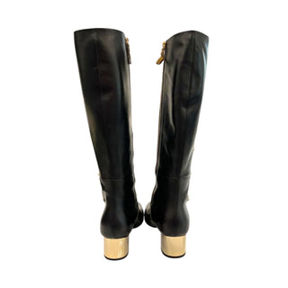 Bota para mujer negra de cuero  