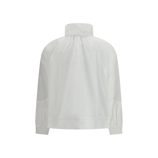 Weiße Polyester-Shell-Jacke