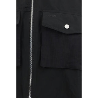 Chaqueta con caparazón de poliéster negra