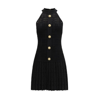 Vestido de cóctel de viscosa negro