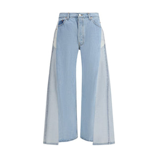 Jeans azules de algodón denim