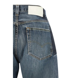 Graue gerade geschnittene Jeans aus Baumwolle