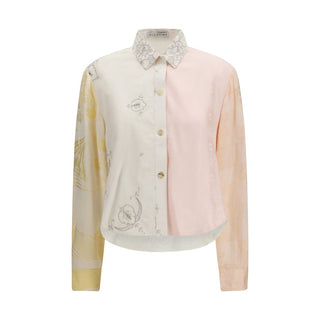 Camisa de algodón con estampado multicolor