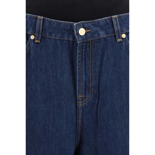 Blue Cotton Relaxed Fit Jeans