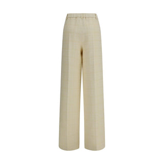 Beige Cotton Dress Pants