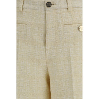 Beige Cotton Dress Pants