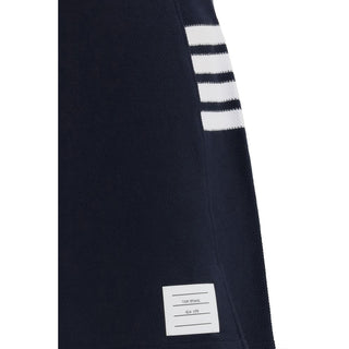 Blue Cotton Mini Skirt