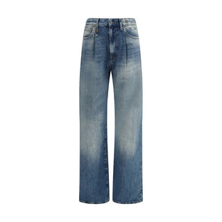 Blaue Baumwolljeans