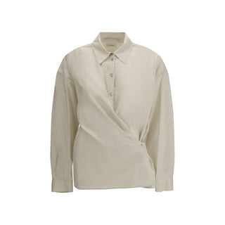 Camisa de vestir beige de algodón