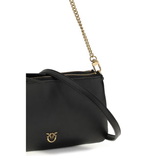 Bolso de hombro Bos Taurus de piel de becerro negra