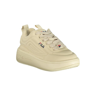 Beige Damen-Sneaker aus Polyester