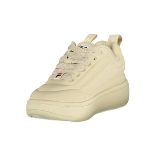 Beige Damen-Sneaker aus Polyester